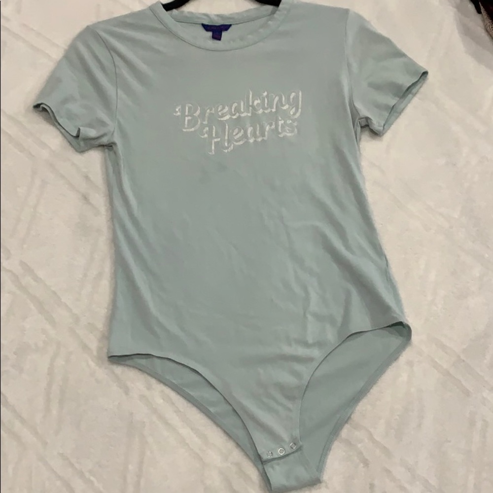 Light blue body suit